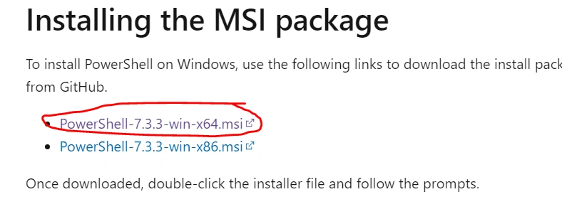 Installing MSI