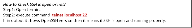 check SSH