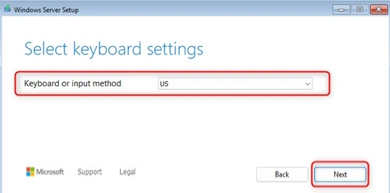 Keyboard setting