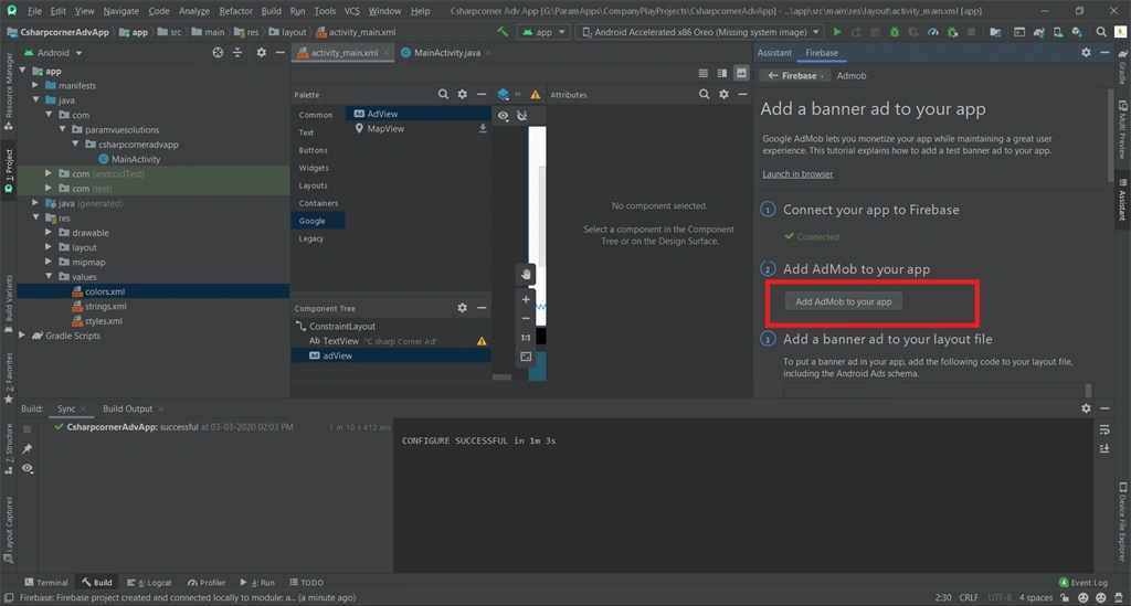 Integrate Ad-Mob Banner Ad In Android Application