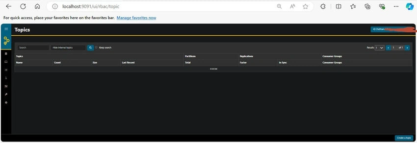 Dashboard page