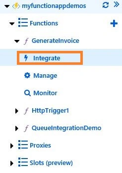 Integrate Azure Blob in Azure Functions