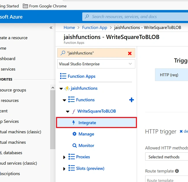 Integrate Node.js Azure Functions With BLOB Storage