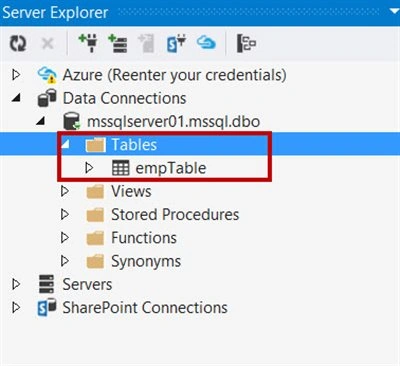 Tables folder