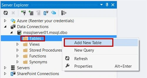 Add New Table