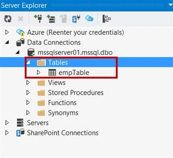 Tables folder