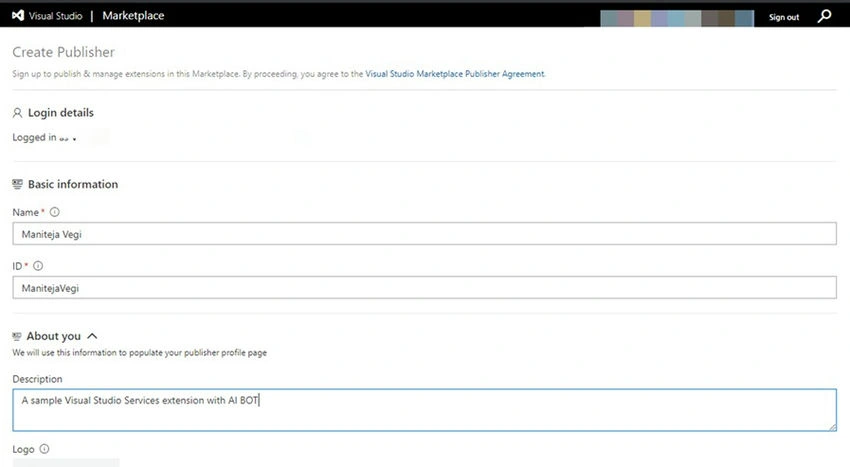 Create publisher