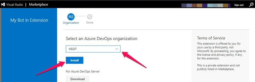 Select an Azure