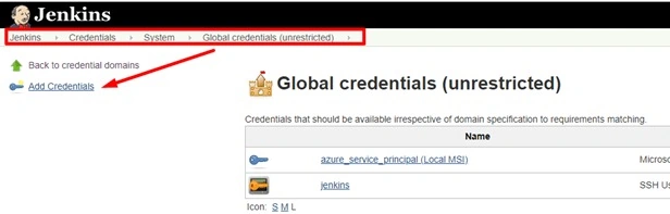 Add credentials