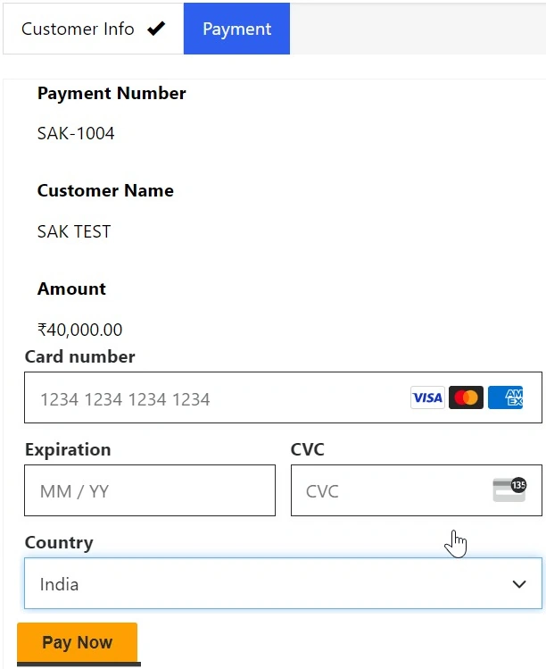 Click on paynow