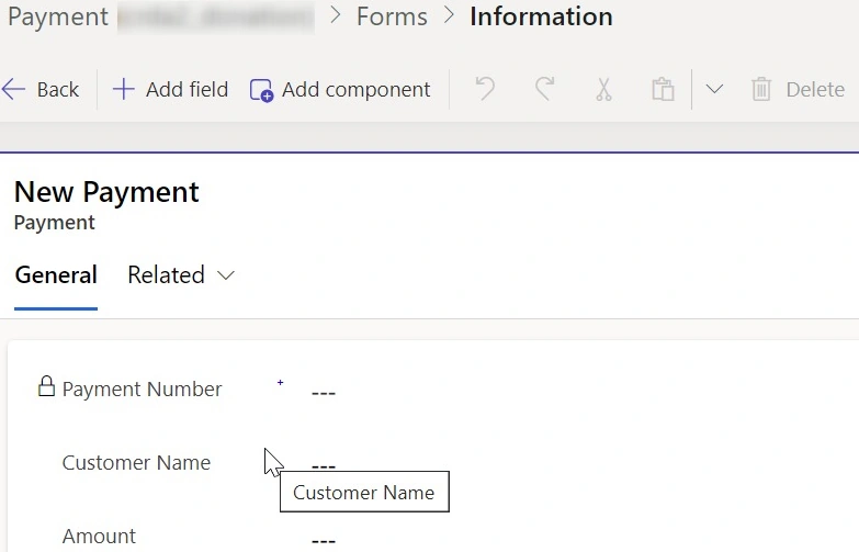 Customer name