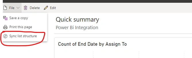 Integrate Power BI to SharePoint Online List