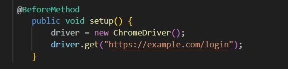 Setup method