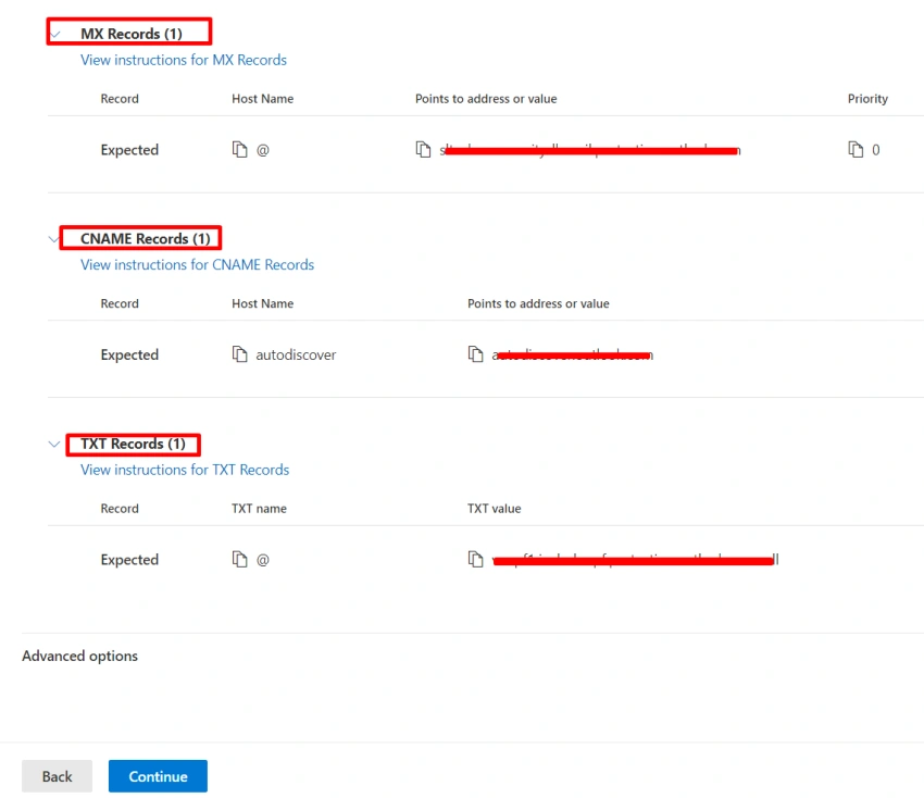 Integrating Microsoft 365 into Azure DNS