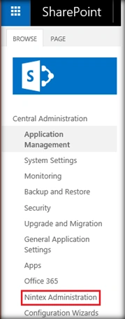 Nintex administration