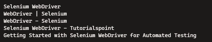 Sample Output