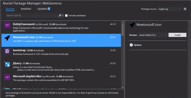 Install Newtonsoft.Json