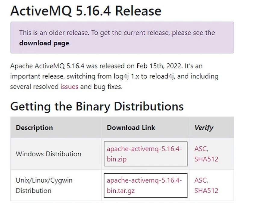 ActiveMQ 5.16.4 Realse