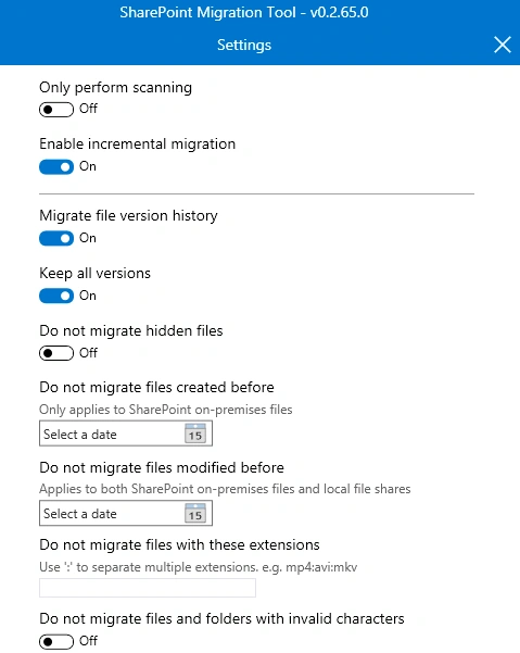 SharePoint Migration Tool