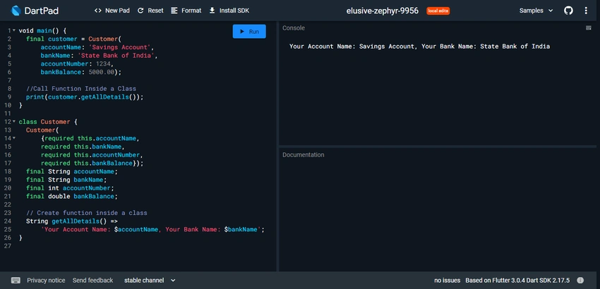 Instance Methods in Flutter