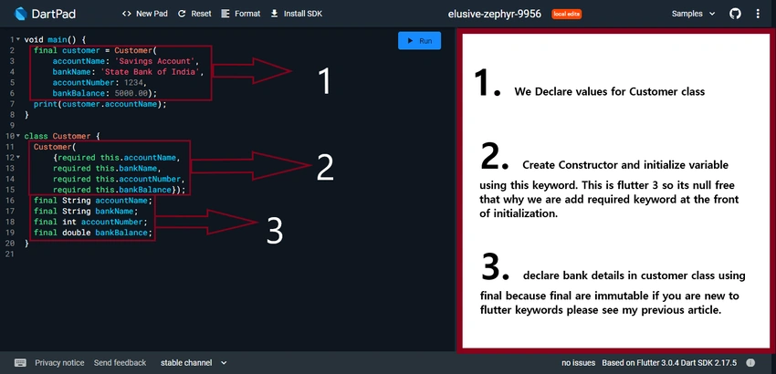 Classes in Flutter