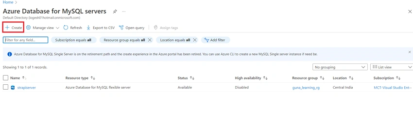 Microsoft Azure- Introduction to Azure Database for MySQL
