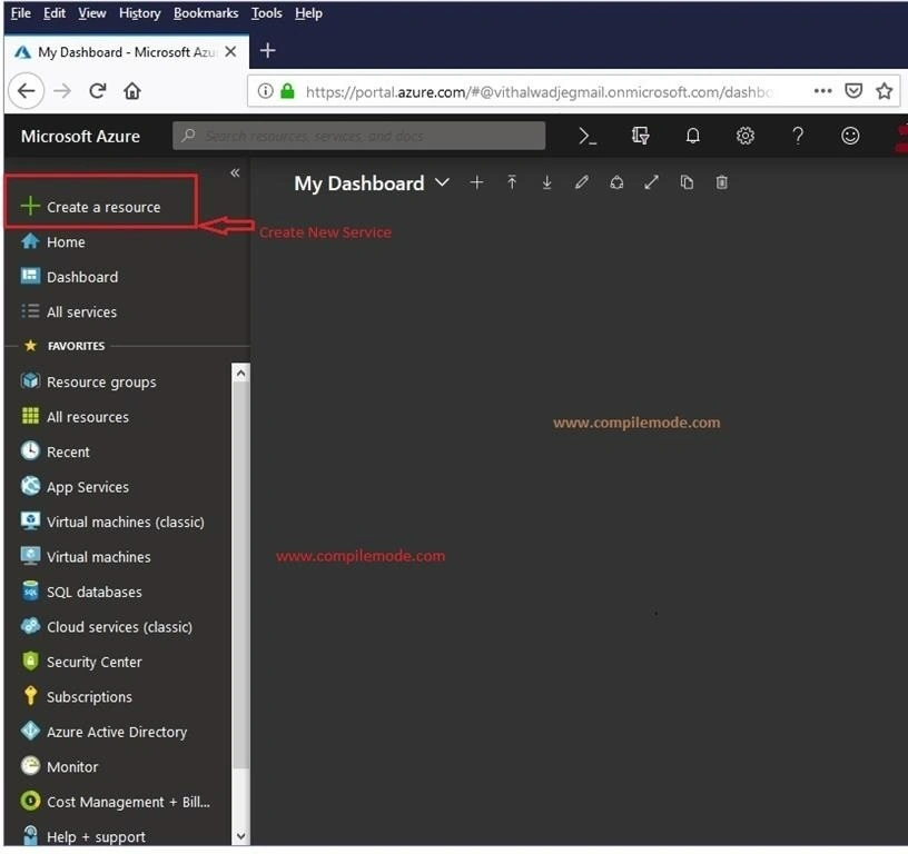 Dashboard page