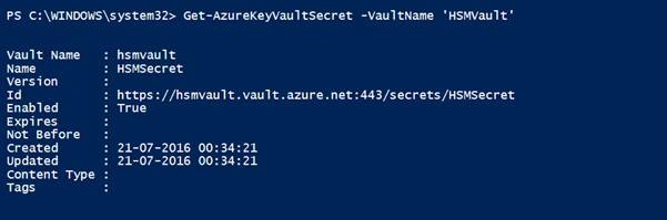 Get Secret values
