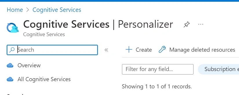 Azure Personalizer