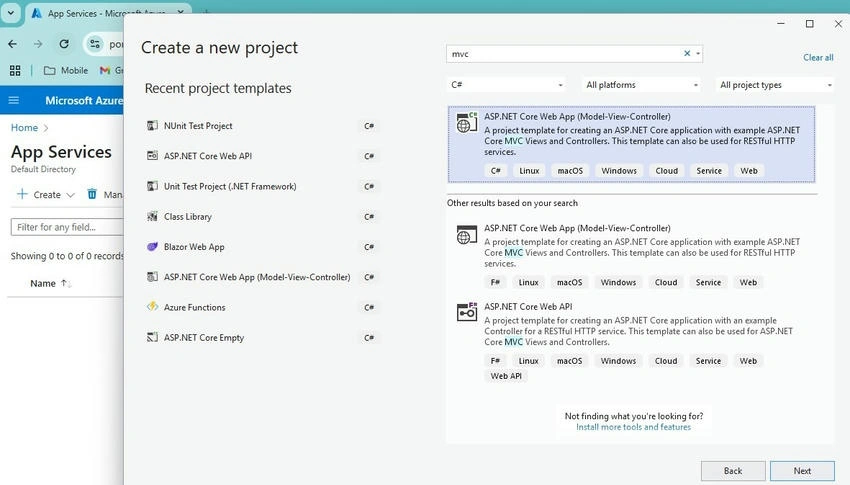 MVC application