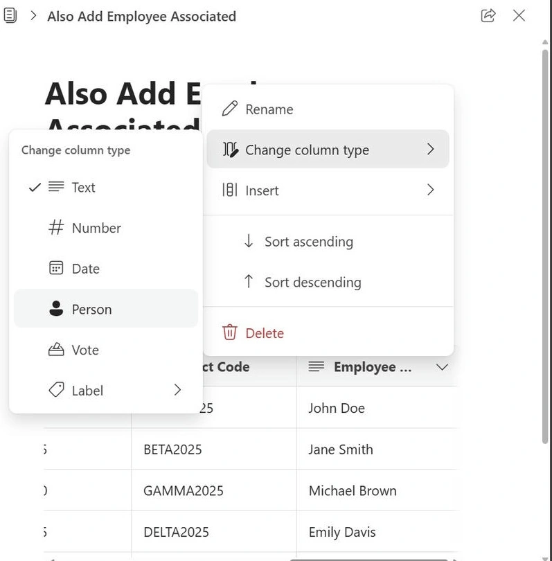 Manage Fields
