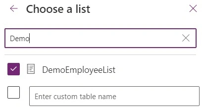 Choose a list