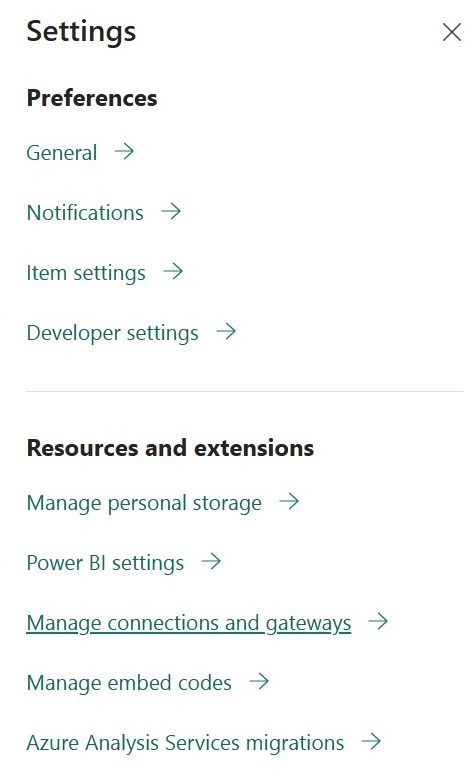 Manage Connections