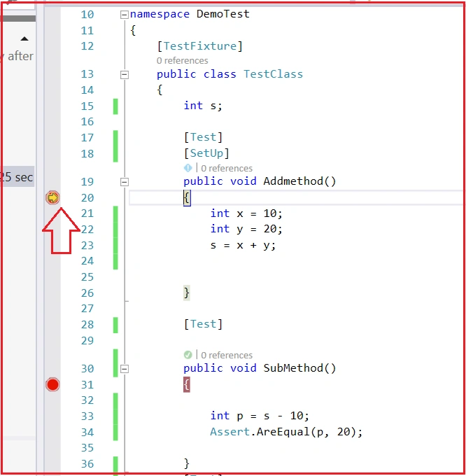 SetUp nunit