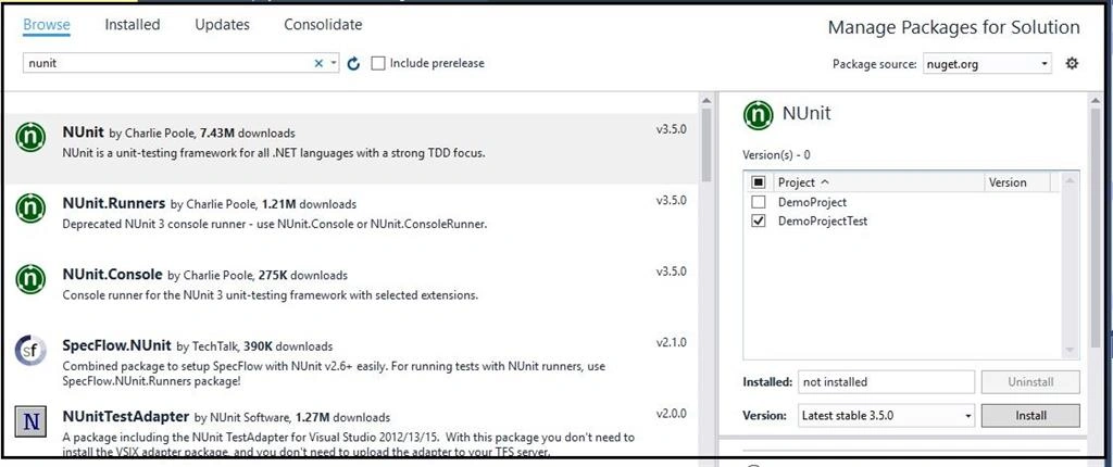 Nuget Package Manager