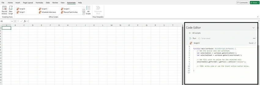 Excel Script