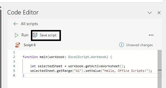 Save Script