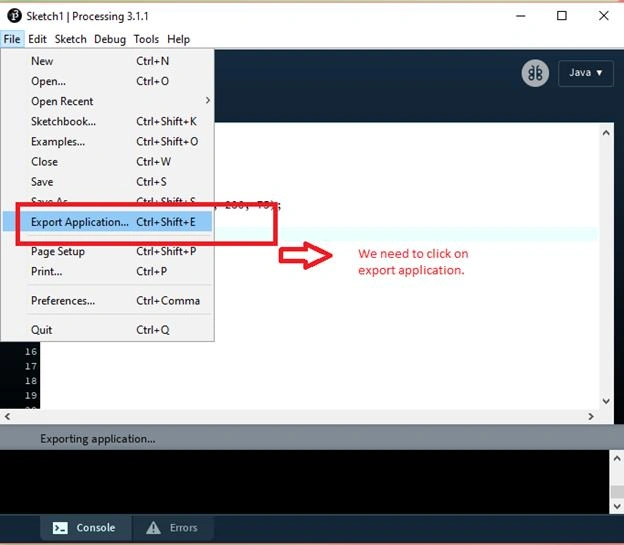 export application