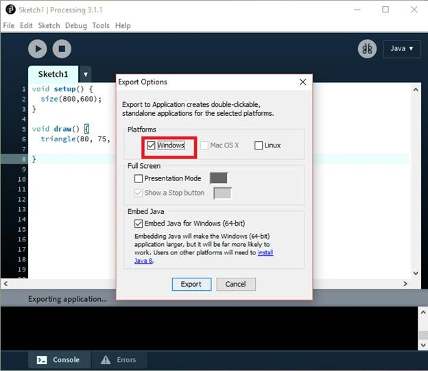 Windows platform