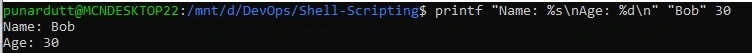 printf