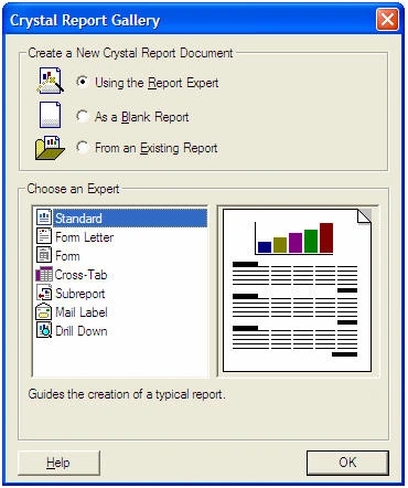 crystal report type