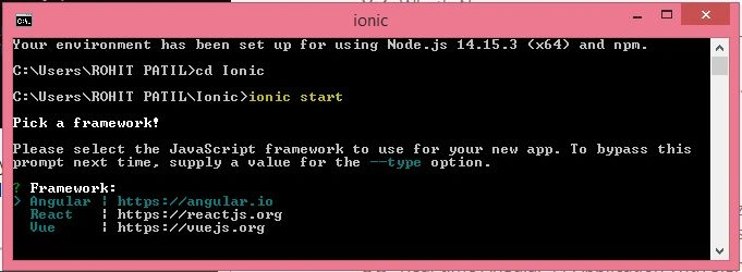 ionic start