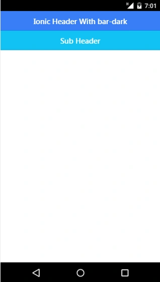 sub header