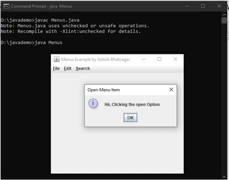 Java applets project demo