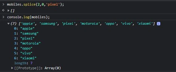 Add elements to the array