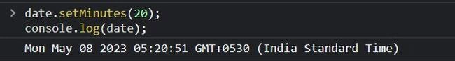 setMinutes();