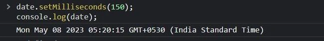 setMilliseconds();