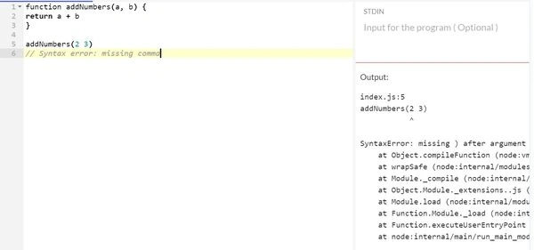 Syntax Error