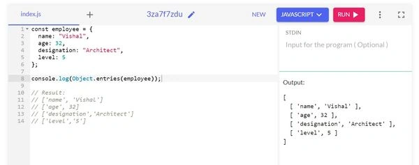 Object.entries(object)