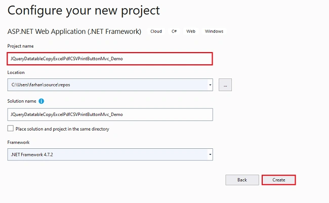 jQuery Datatable Copy Excel PDF CSV Print Button